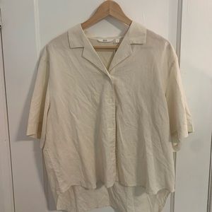 Brand new Uniqlo Linen Blend Open Collar Shirt